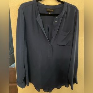 Lane Bryant navy long sleeve top for work!
